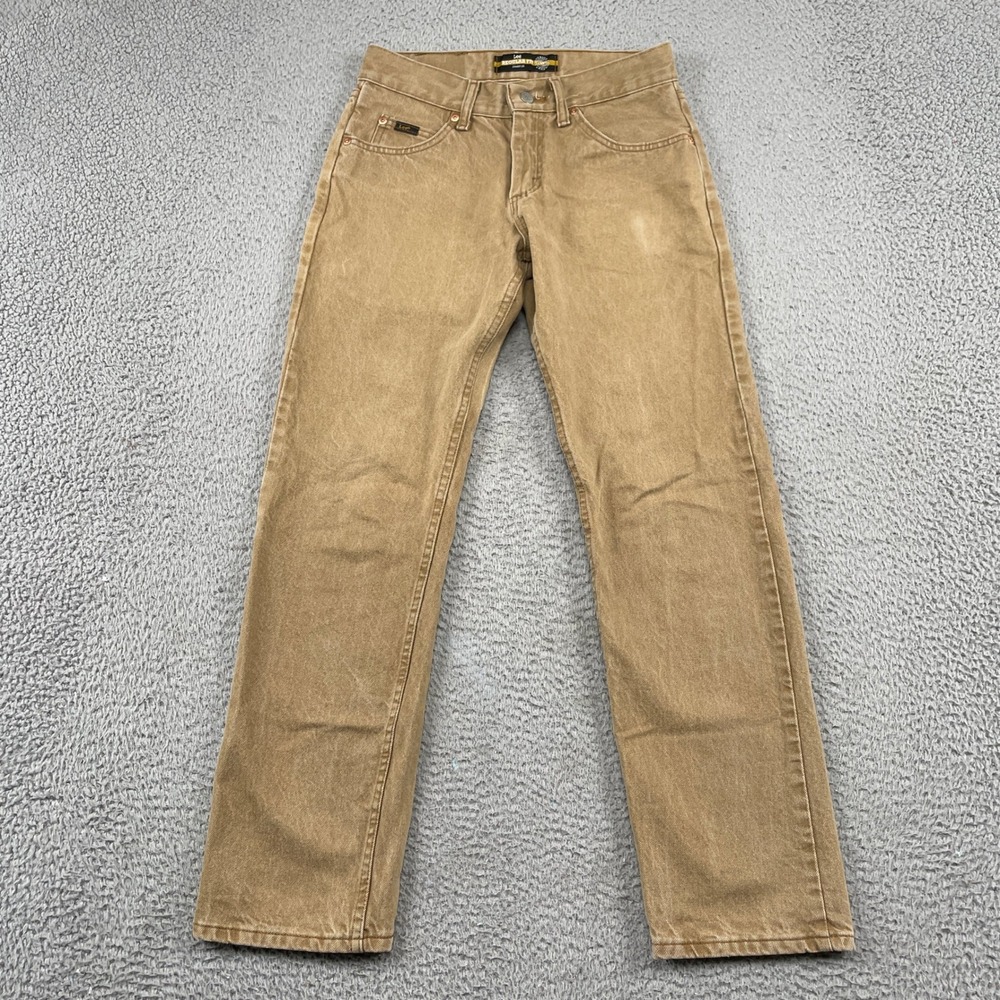 Lee Jeans Mens 28x30 Brown Regular Fit Straight Leg 100% Cotton Denim Pants